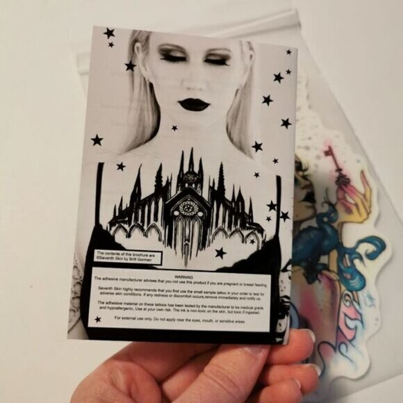 Temp Tattoo Victorian Ghoul Girl with Bugs and Key, Zombie Temporary Tattoo Skin - Picture 6 of 9